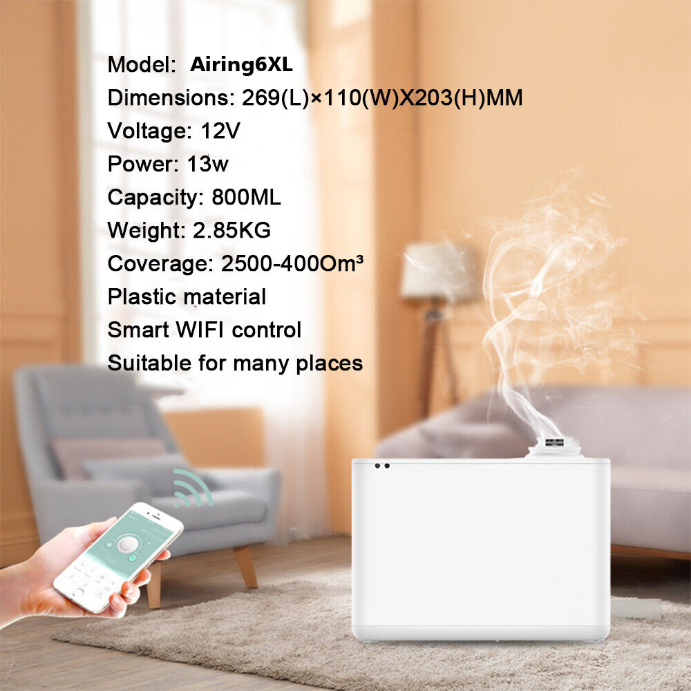 800ml Wifi-controlled Smart Aroma Diffuser Wide-area Air Freshener Electric HVAC Aromatherapy Machine For Whole House