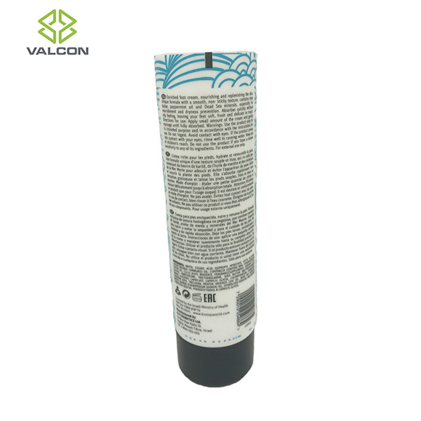 100 ML Plastic Empty Cosmetic Tubes Colorful Silkscreen Printing For Foot Cream