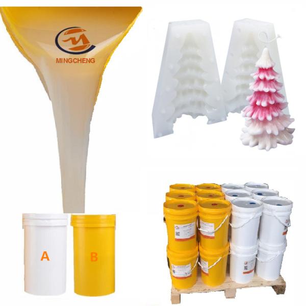 Quality 20 Shore A Hardness Platinum Silicone Rubber For Christmas Tree Candle Silicone Mold for sale