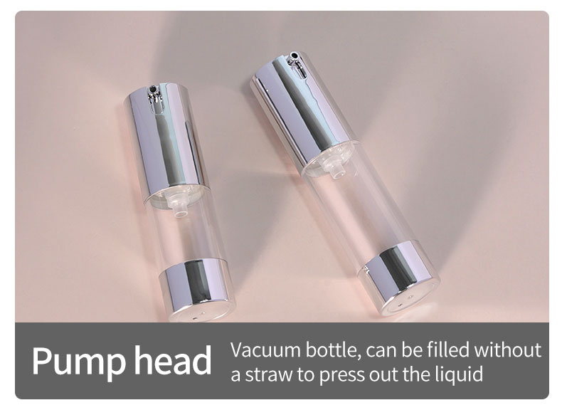 15ml 30ml 50ml Shampoo Lotion Bottle Transparent Plastic Oil Jar Airless For Skincare