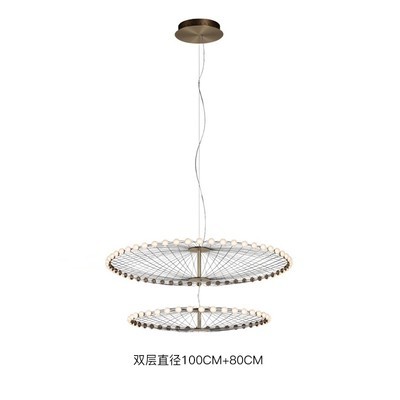 Duplex Building Ferris Wheel Large Chandelier Creative Industrial Ring Pendant Light(WH-AP-588)