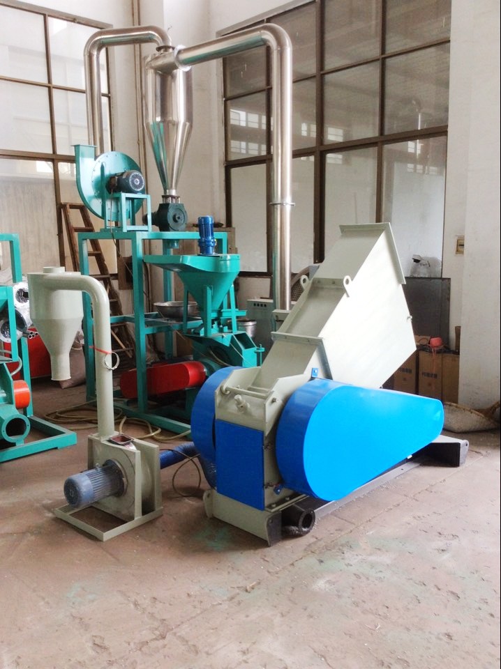 High Speed Cowhide PVC Recycling Machine Dust Free Wind Pressure 3700rpm