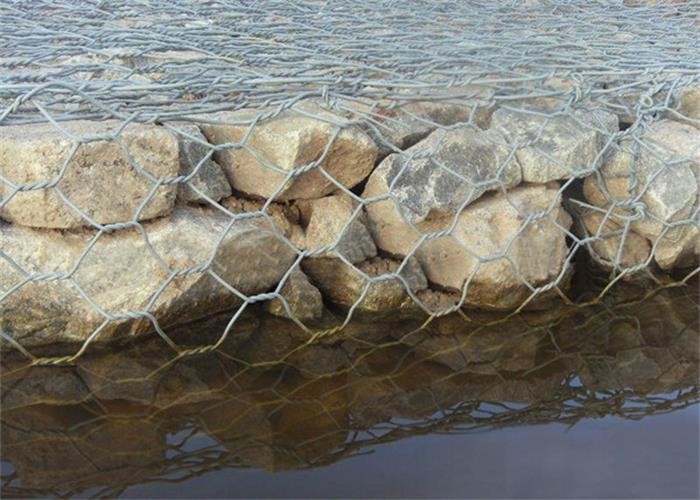 2.7mm Gabion Baskets 2x1x1 Galvanized / Pvc Coated Mesh For Stone
