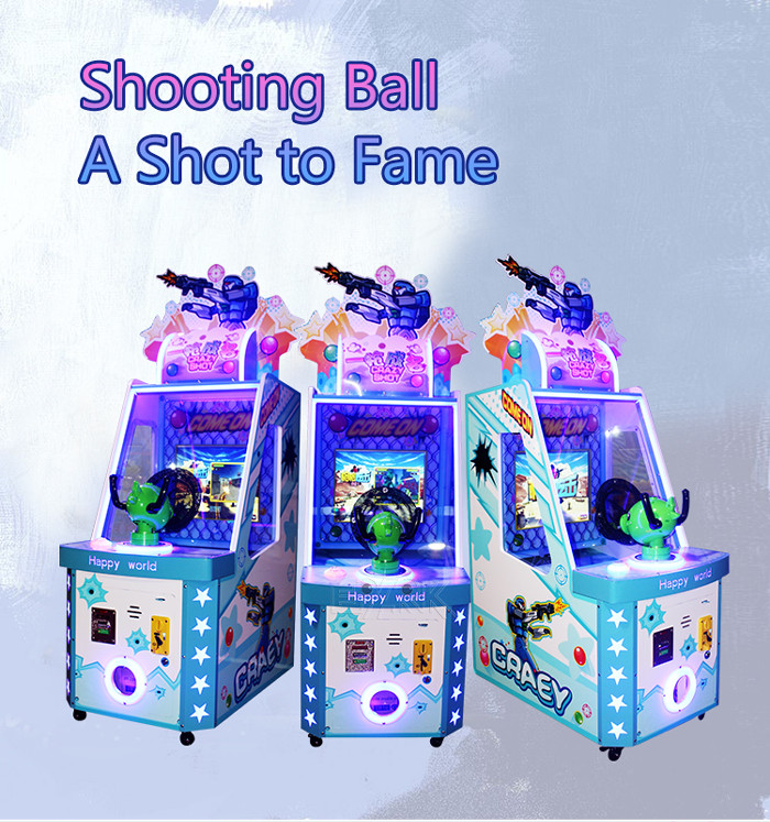 Export Present Kids Amusement Machine Coin Operated Ball Shooting