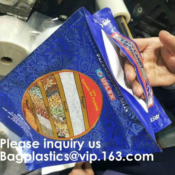 HANDLE RICE BAGS,Handy Handle Slider Zip lockk Pet Food Bag, Bread, Ceral, Flour
