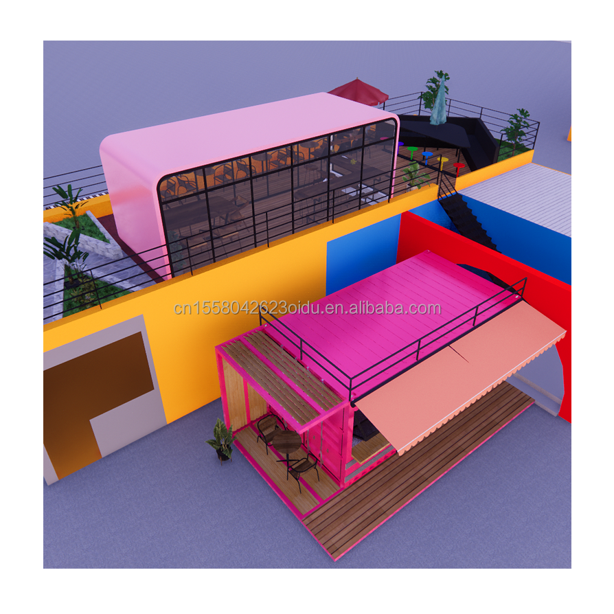 20ft Flat Mobile Container Shop Store Coffee Retail Stall featuring 50mm Wave Sandwich Panel Wall for in Hotel