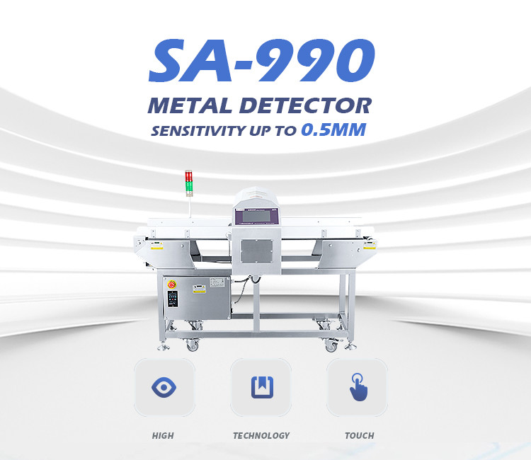 Water Resistant Food Grade Metal Detector With Emergency Button DC Variable Speed Drive