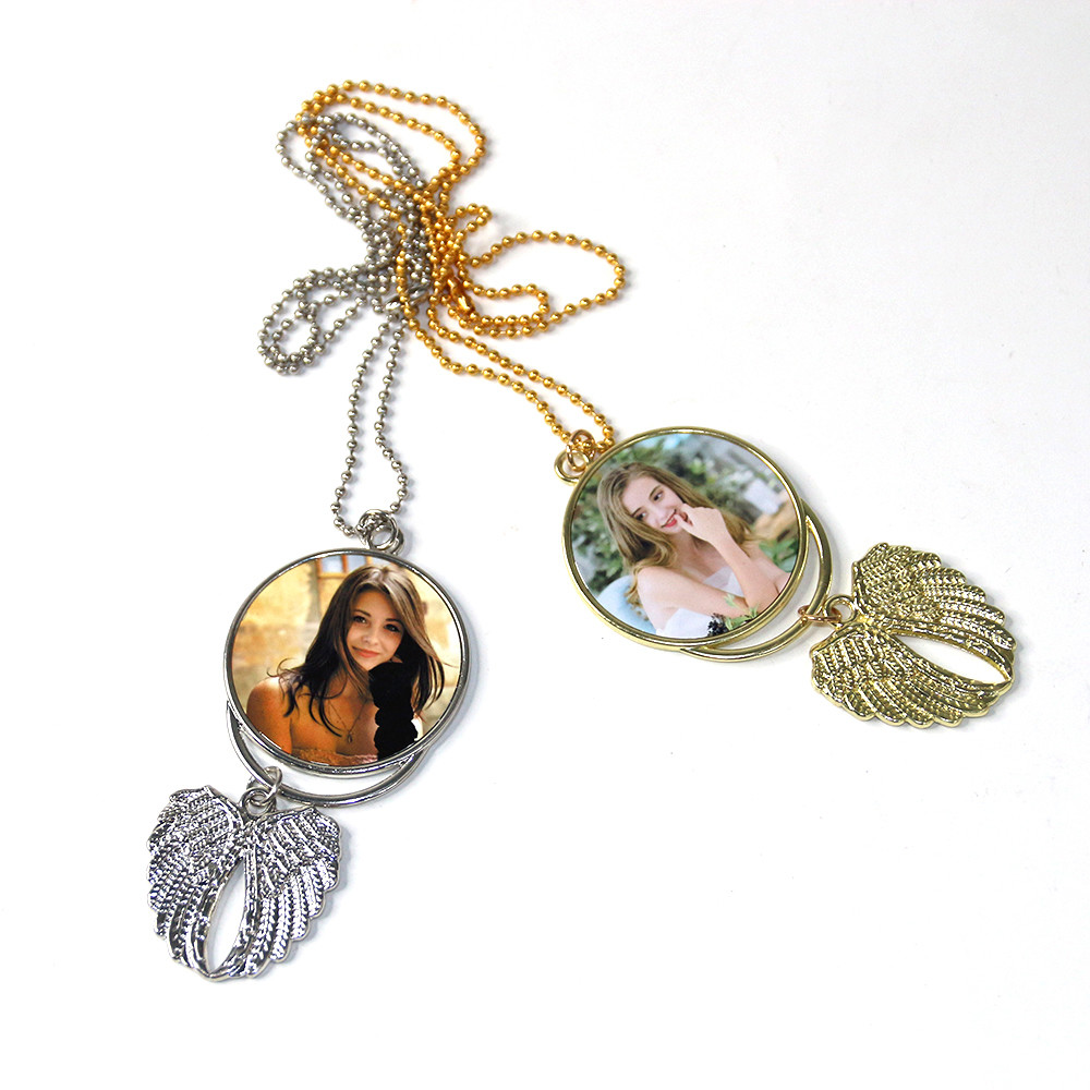 Blank Sublimation Angel Wings Car Ornament For Car Decorations