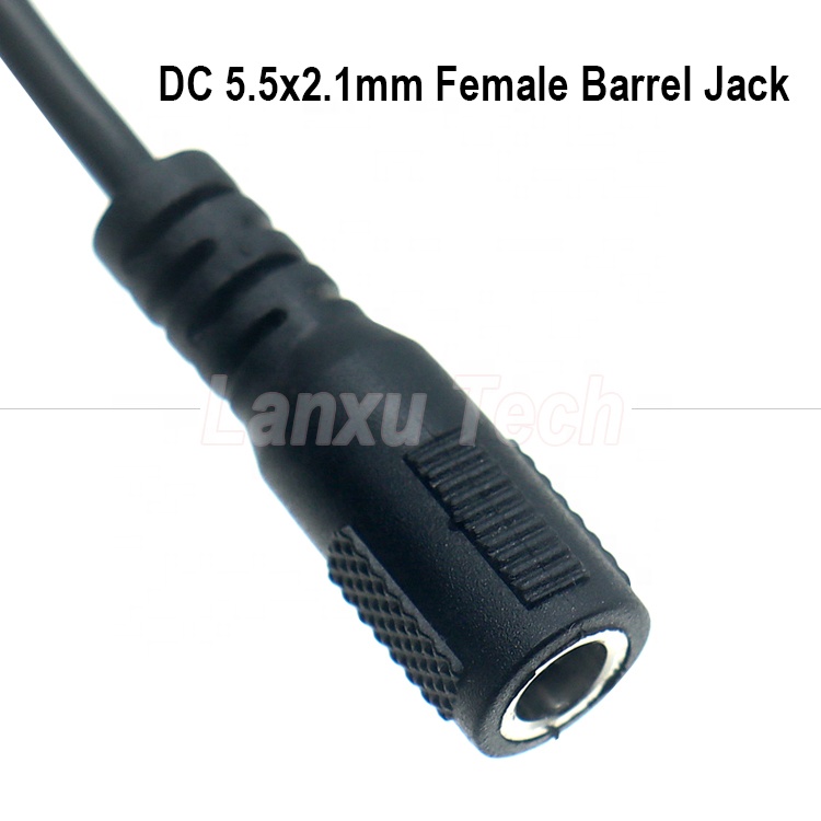OEM Customization DC Female 5.5x2.1mm Barrel Jack to JST 2 PIN XH 2.54mm Pitch Female Connector Harness Cable