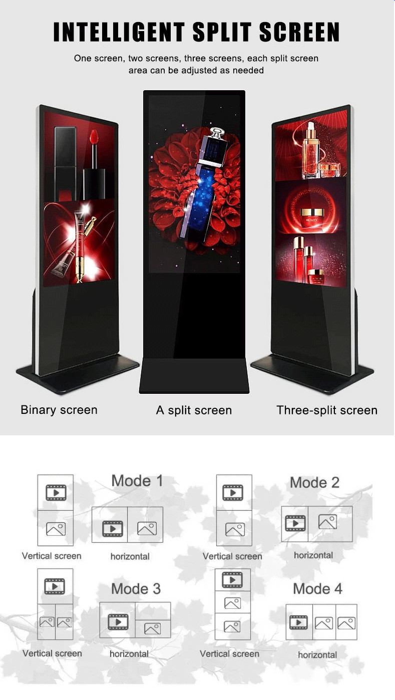 Waterproof High Definition Outdoor Signage Display Android Exhibition Floor Standing