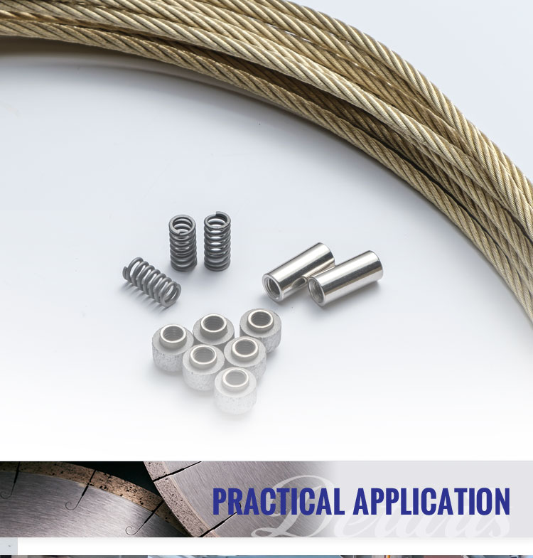 8.3mm Diamond Profiling Wire Rope for Squaring Cutting of Granite and Marble