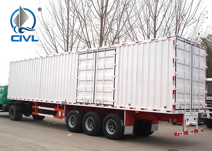 Classical CIVL 3 Axles High Coloumn Cargo Semi Trailer Trucks Option Demission