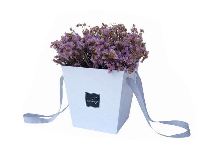 Square Cardboard Flower Bouquet Delivery Boxes , Elegant Florist Rose Boxes