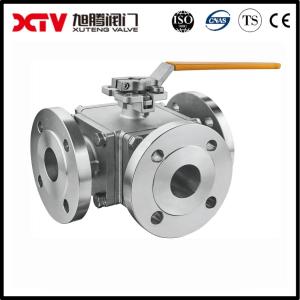 China API Stainless Steel SS304/316 3 Way Flange Ball Valve With Initial Payment Option on sale