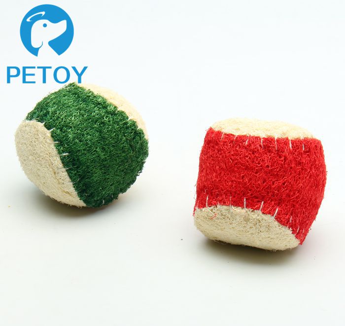Good quality Eco-friendly nature loofah pet dog toys