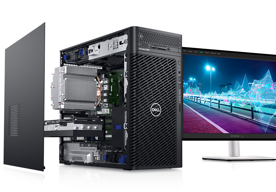 Dell Precision T3660 Workstation PC with 500W Built-in Power Supply and Compact Size
