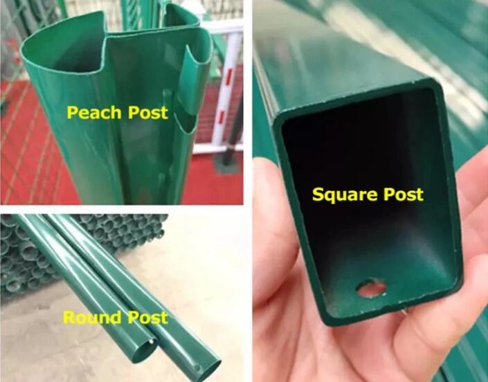 Road Way High Powder Coating Square Post 4.0mm Anti Climb Security Fencing 76.2x12.7mm Hole