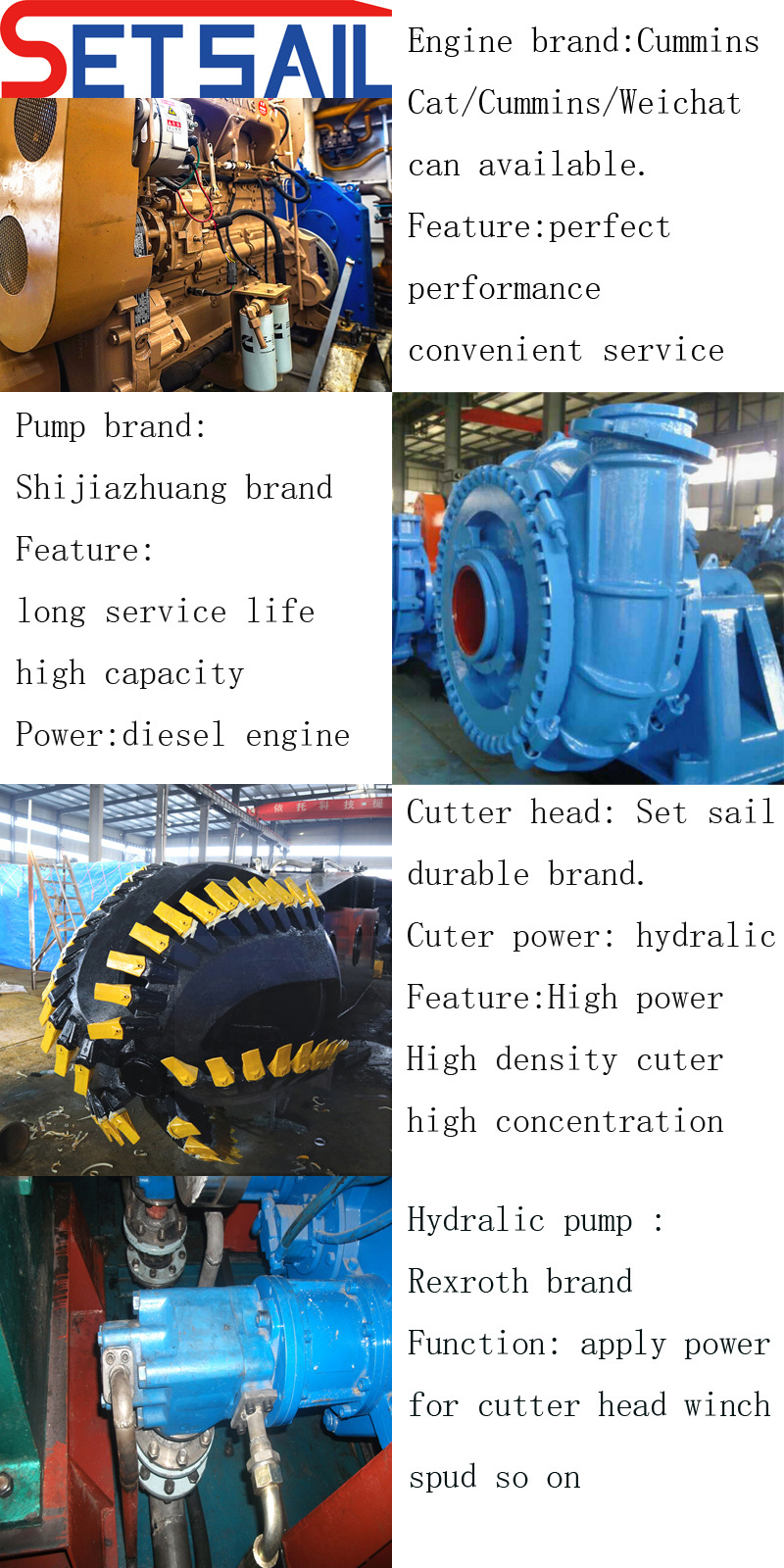 Hydraulic Diesel Engine Power 8 Inch Cutter Sucion Dredger