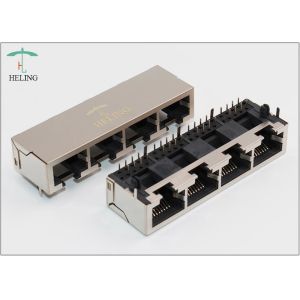 1 x 4 Four Ports Ganged Modular Jack RJ45 Connector For Network Repeater