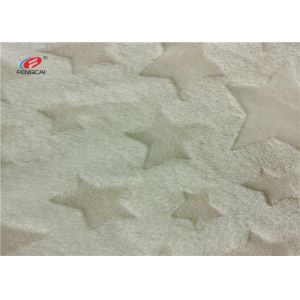  Brushed Minky Plush Fabric 200GSM With Five Pointed Star Pattern Manufactures