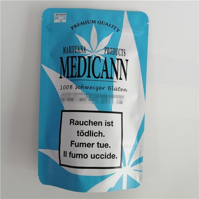 Gravure Printing Stand Up Bags Smell Proof For Sherbinskis Bacio Gelato Weed Leaf