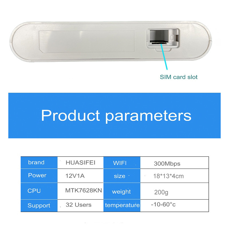 2* 5dBi Antennas 4G Cpe Router 300Mbps Lte Wireless Router
