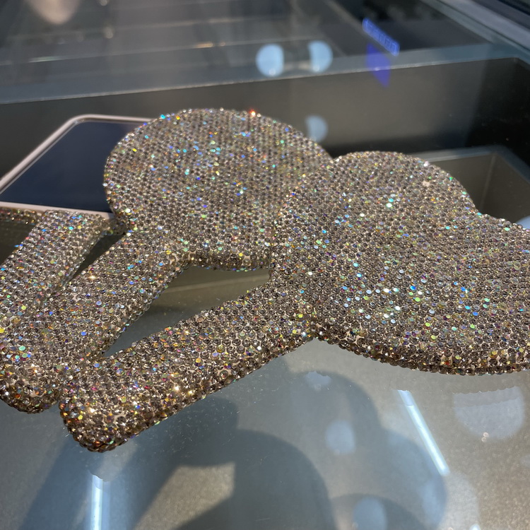 Rhinestone Heart Travel Portable Vanity Mirror Makeup Light Up For Makeup