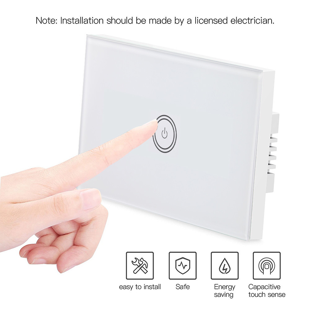 Smart Home Light Switch , Fireproof ABS Plastic Wifi Wall Switch Never Fade