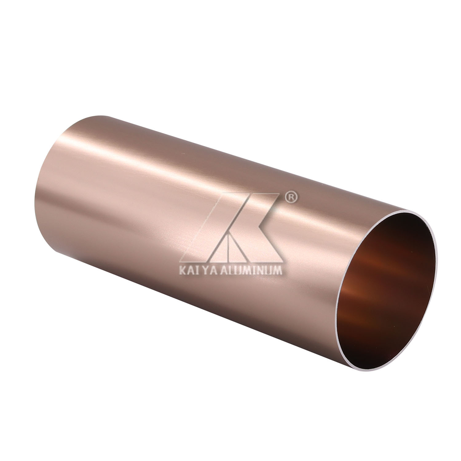 6063 T5 Round Extrusion Aluminium Tube Profiles Matt Gold