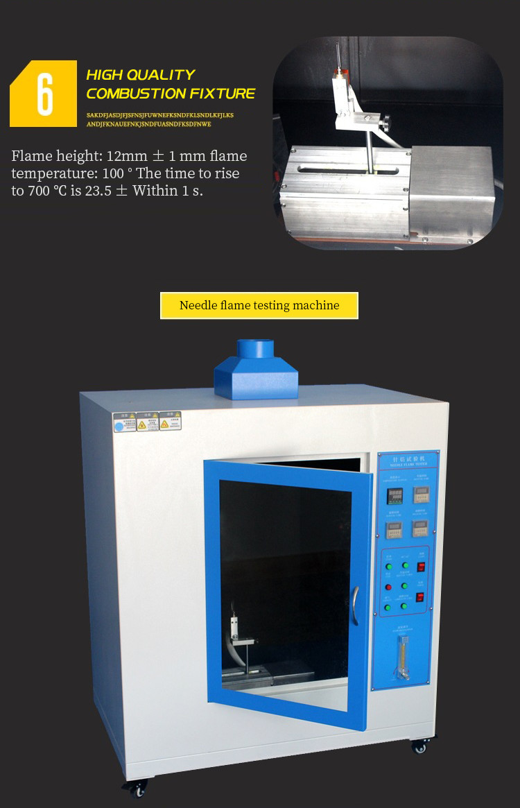 Touch Screen Material Standard Needle Flame Tester for Electrical Appliance Test