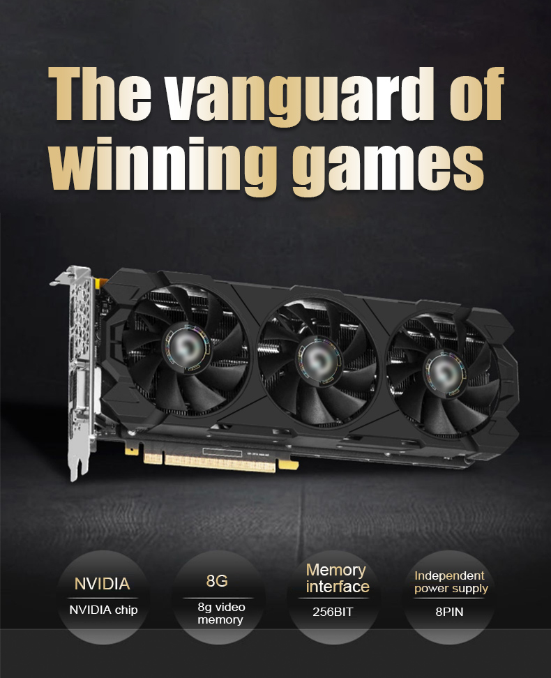 Used 8G GeForce GTX 1070 Ti Graphics Card With 256 Bit GDDR5X Memory