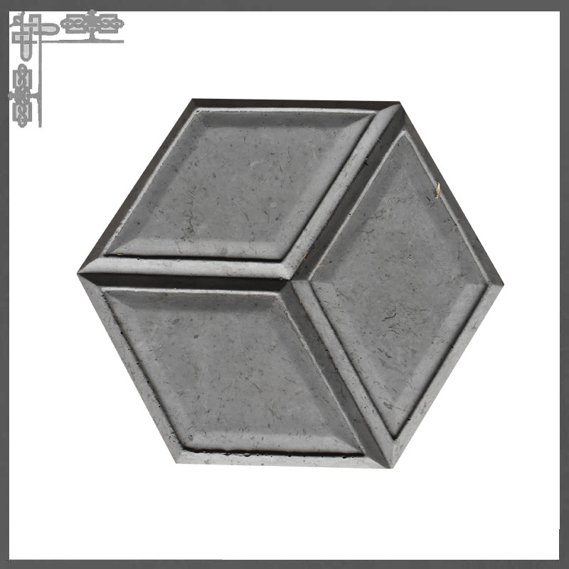 Grey Hexagon Flat Brick Decor Wall Tiles For Hotel Art Exhibition