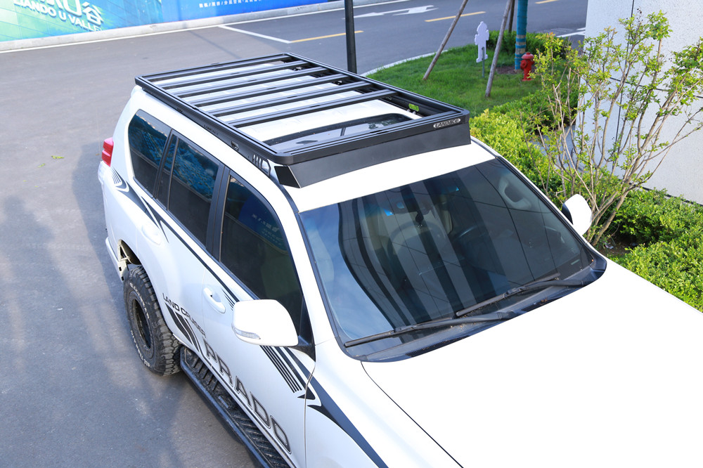 LC150 LC200 LC300 Toyota Roof Rack with Black Aluminum Platform and Powder Coating