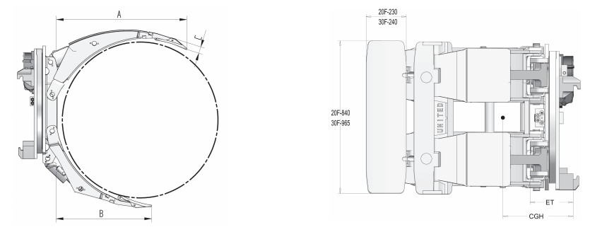 2000kg 2 Ton Forklift Paper Roll Clamp For Toyota