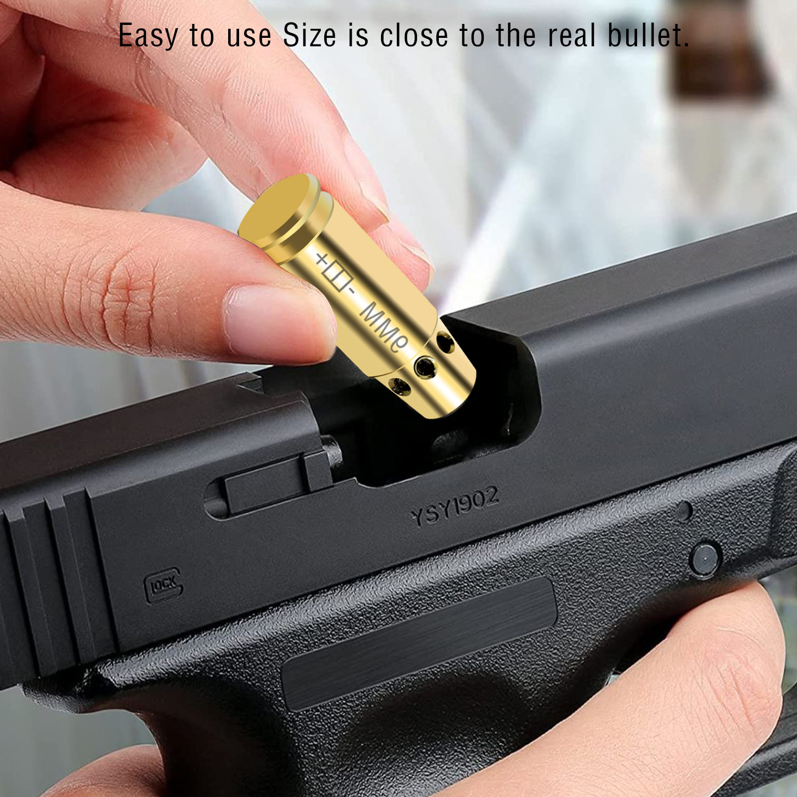 Red Laser Boresighter 9mm Brass Laser Bore Sight 9mm For Calibration