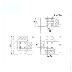 RJ123 Multi-axis Force Sensor 3 Axis Load Cell 0-50N For Robot