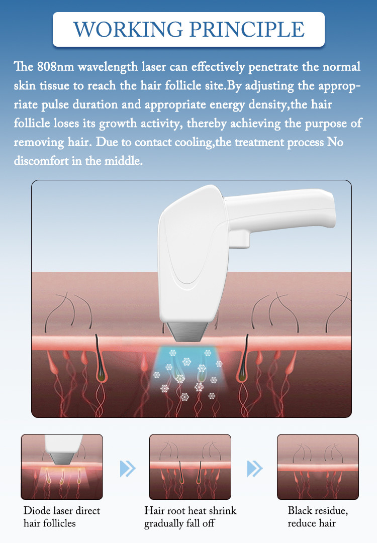 Newest Vertical diode laser hair removal 808nm / removal facial hair 808nm diode laser hair removal machine LF-647b