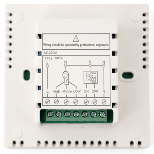 230V 3 Speed Digital Electric Room Thermostat For Fan Coil Units White Color
