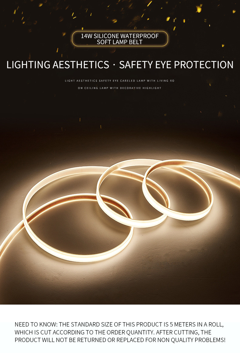 Waterproof 24V 12V 2700K 4000K COB LED Strip Light