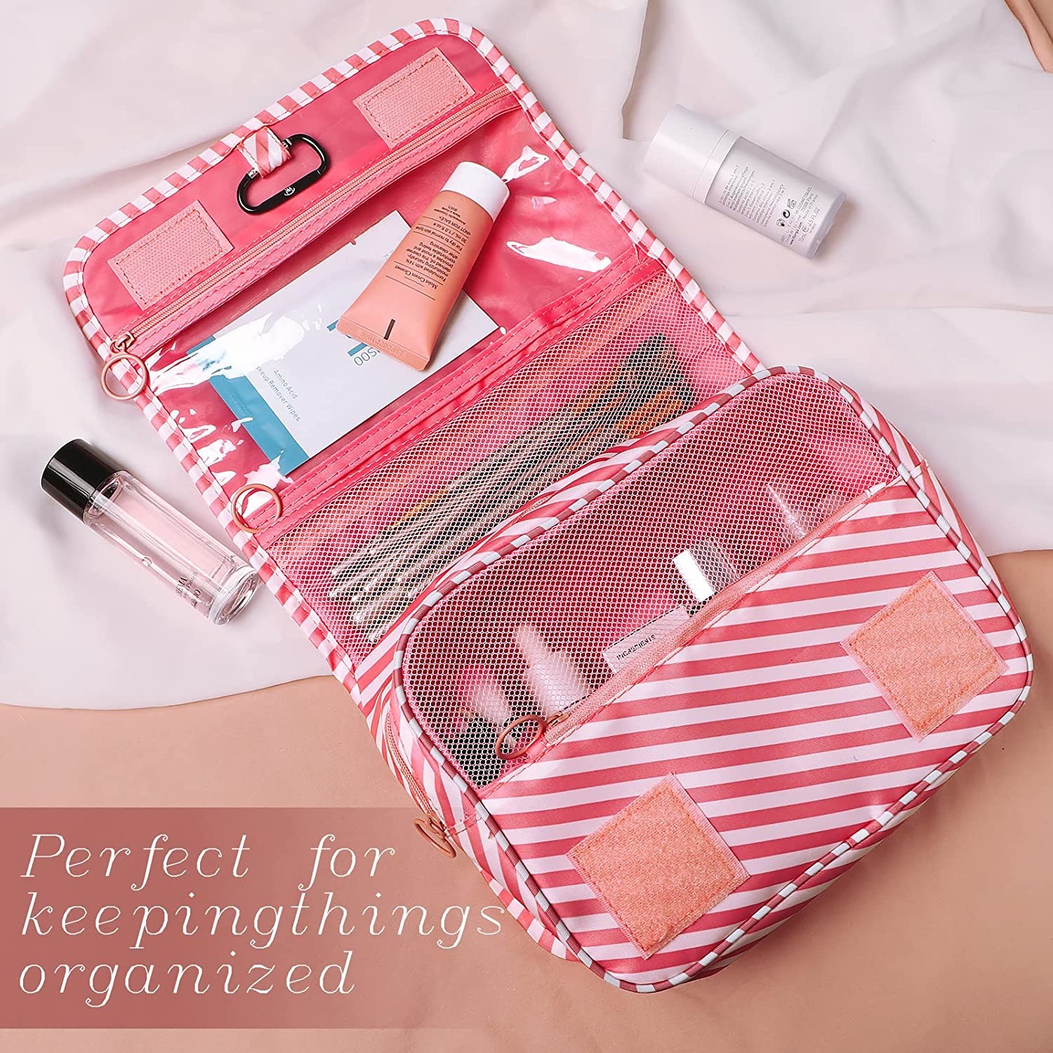 Makeup Bag Hanging Shockproof protective &Storgae Toiletry Bags for Traveling Women Girls
