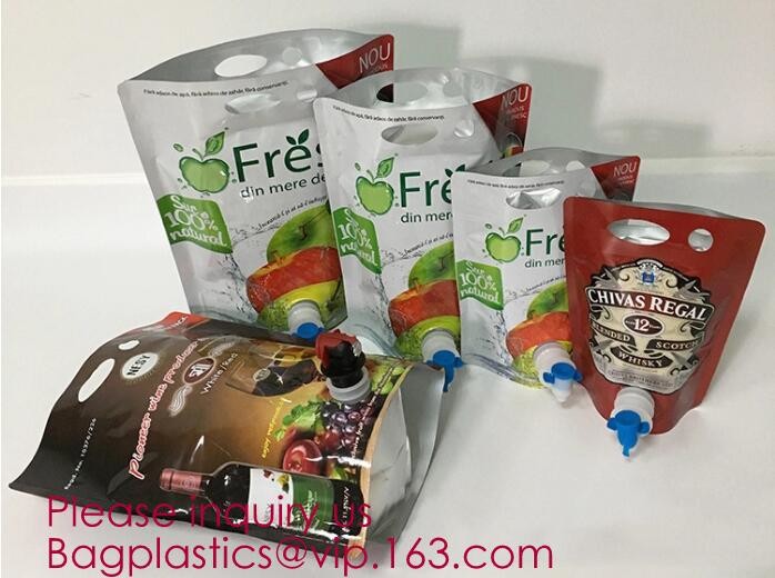 2L 3L 5L plastic valve wine bag in box water dispenser laminated aluminum bib bag in box wine dispenser bag bagease pack