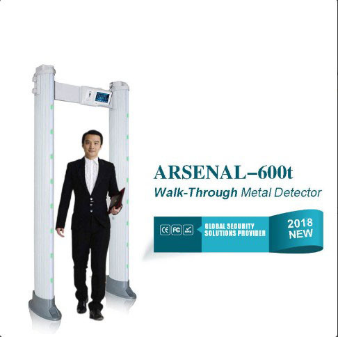Lightweight Archway Metal Detector , LCD Elliptical Walk Through Scanner Waterproof