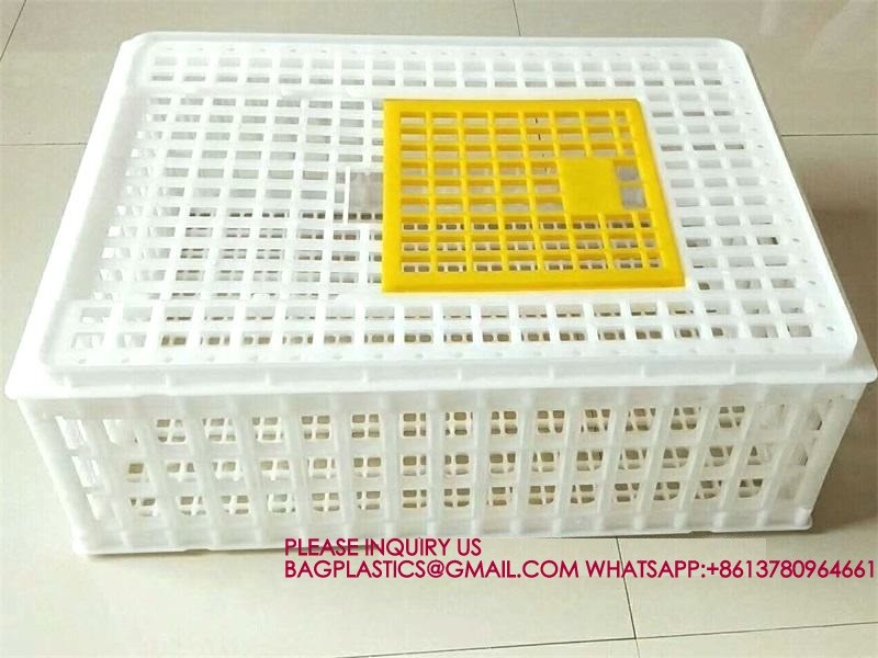 Poultry Plastic Transport Cage Crate Chicken Turnover Box For Farm Use For Duck Pigeon