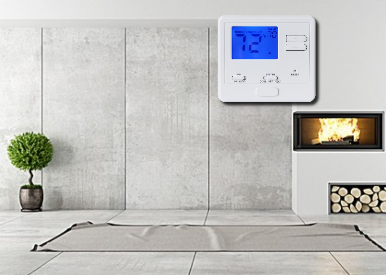 LCD Screen Single Stage Thermostat For AC Heating Save Energy