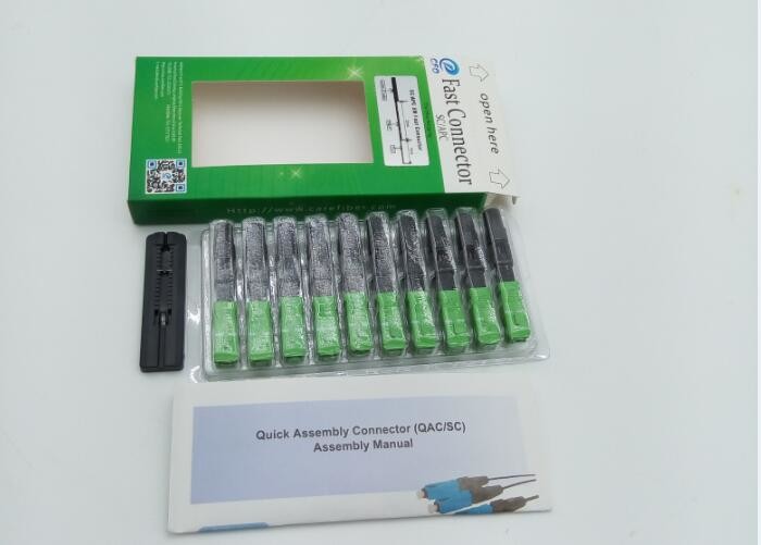 Pre - Polished Fiber Optic Fast Connector Easily Installed For 2 X 3 mm Drop Cable