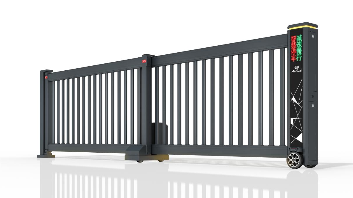 High Security Electric Telescoping Driveway Gate Cast Slats Cantilaver Aluminium Gate