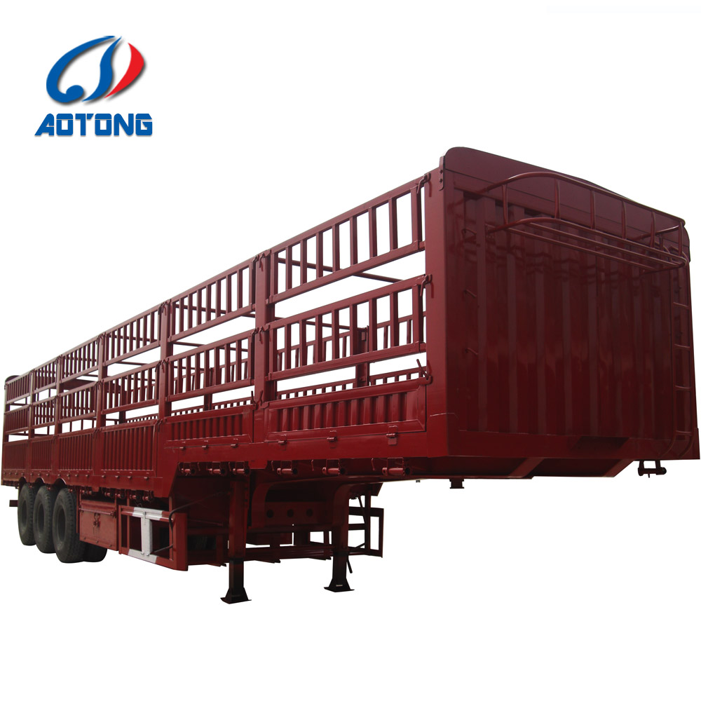 Max Payload 50000KG 3 Axle Bar Fence Cargo Semi Trailer for Livestock Transportation