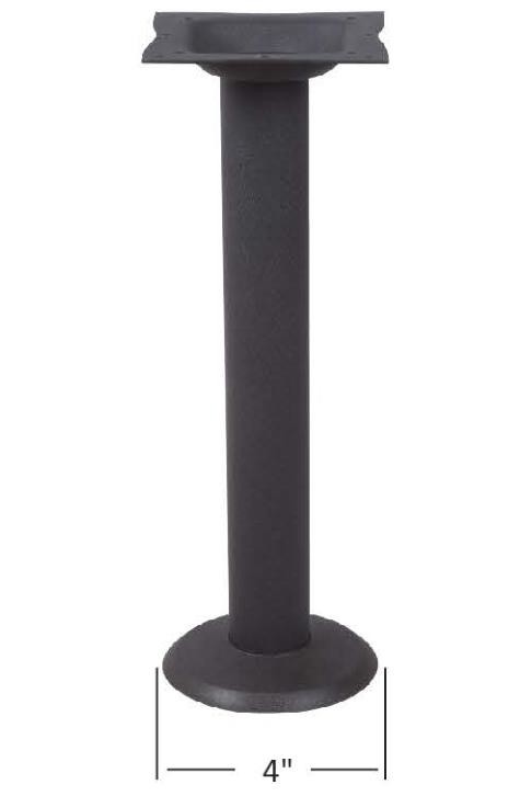 Bolt Down Metal Table legs Dining Table Base Black Wrinkle 28'' / 41'' Height