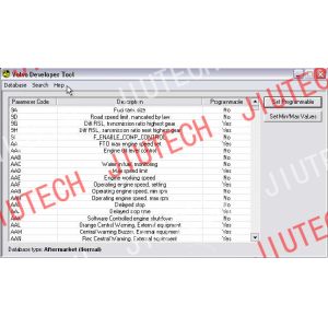  Developer Tool for vocom with program parameters with Program speed limit Manufactures
