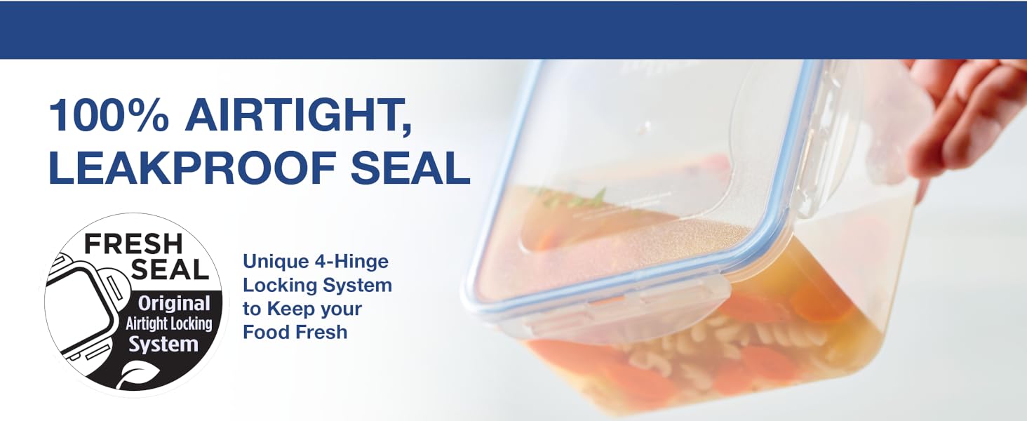 LocknLock storage containers have 100% airtight leakproof seals